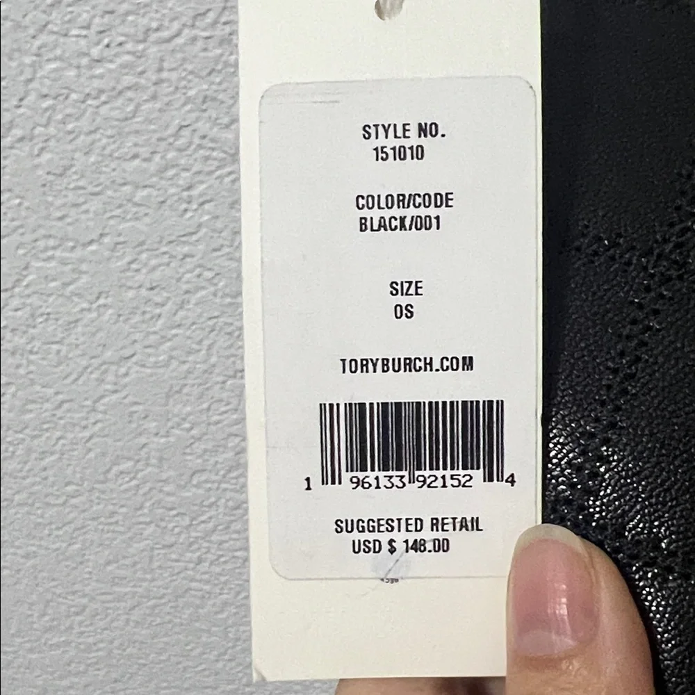 Tory Burch Black Wallet with Gold Logo
